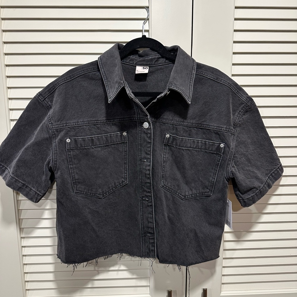 SO Charcoal Gray Denim Jacket
